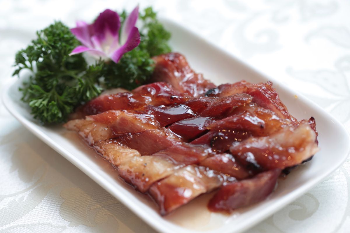 Food shot of “BBQ Pork” at King’s Palace Kitchen, Cubus in Causeway Bay. 30JUN11