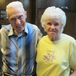 Vere Densley, 87, and Mary Lou Densley, 86, still going strong.