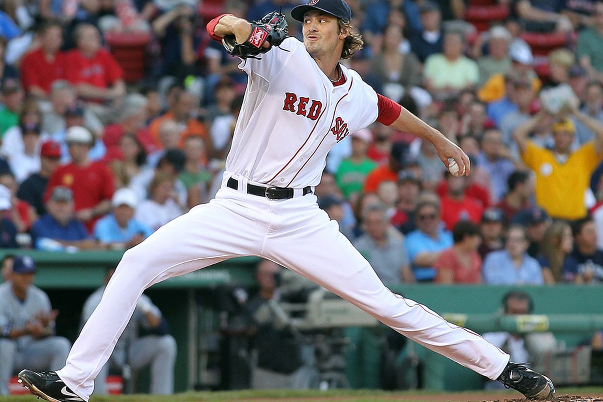 BOSTON, MA  - JUNE 20:  Andrew Miller #30 of the Boston Red Sox throws against the San Diego Padres at Fenway Park on June 20, 2011 in Boston, Massachusetts.  (Photo by Jim Rogash/Getty Images)