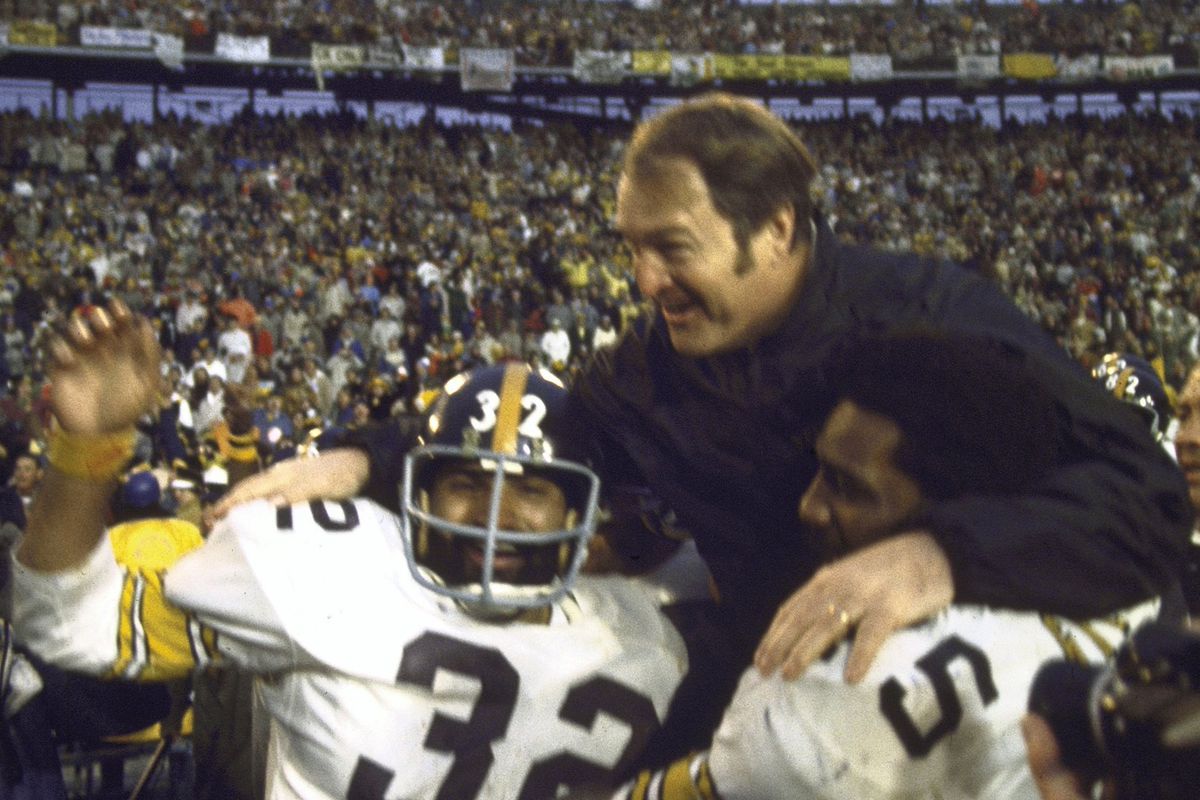 Pittsburgh Steelers Coach Chuck Noll, Super Bowl IX