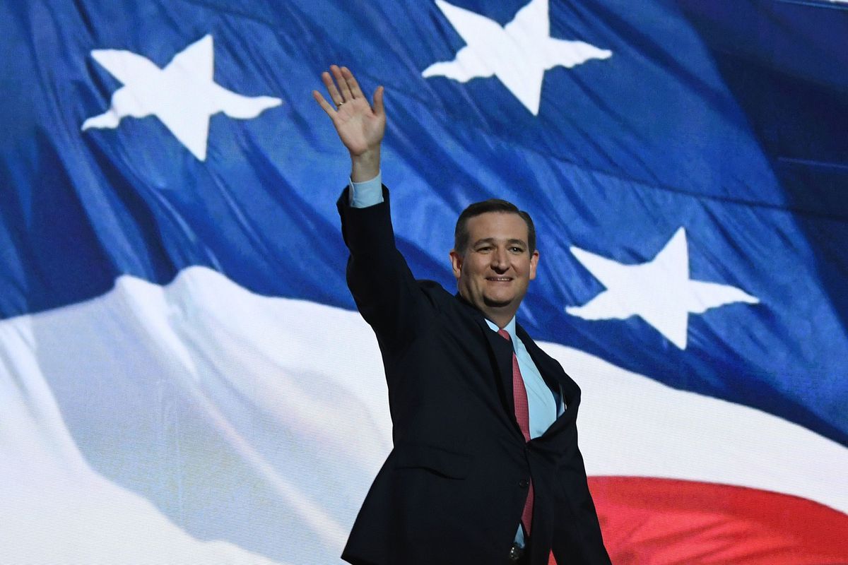 Ted Cruz takes the stage at the 2016 Republican National Convention.