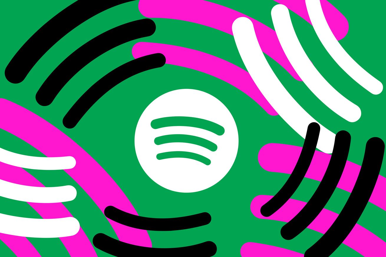 An illustration of Spotify’s logo.