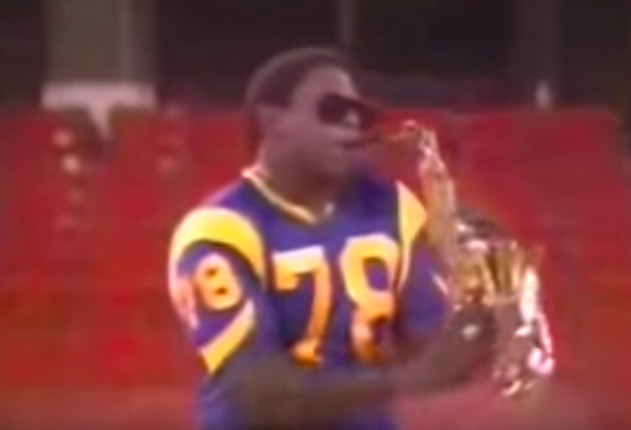 We watched the 1980s 'Let's Ram It' music video with the 2019 Rams 