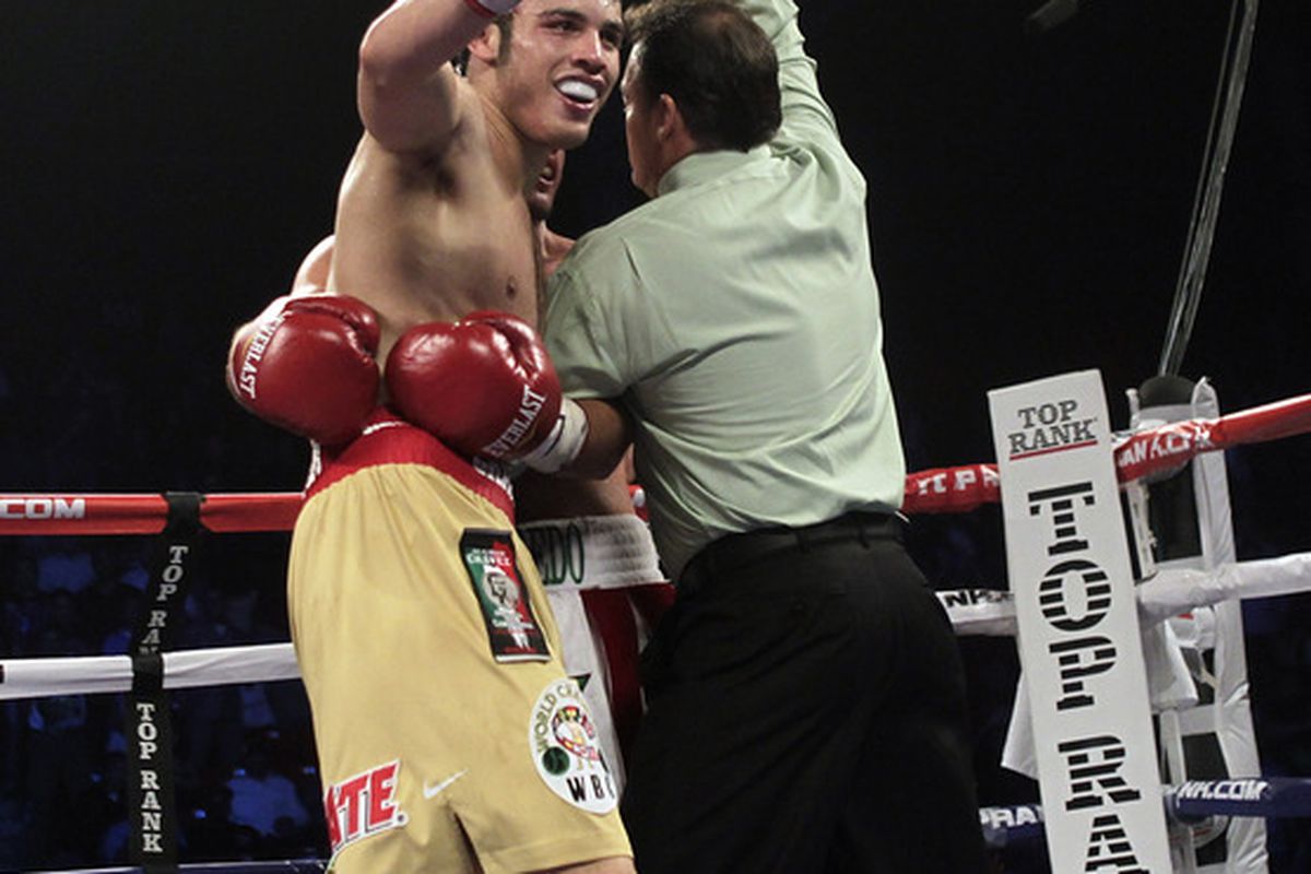 Julio Cesar Chavez Jr has been one of the four men who has given HBO's 24/7 new life in recent weeks. (Photo by Bob Levey/Getty Images)