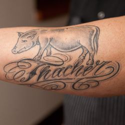 "It’s not your usual chef-y pig tattoo, because it isn’t about pork as an ingredient."