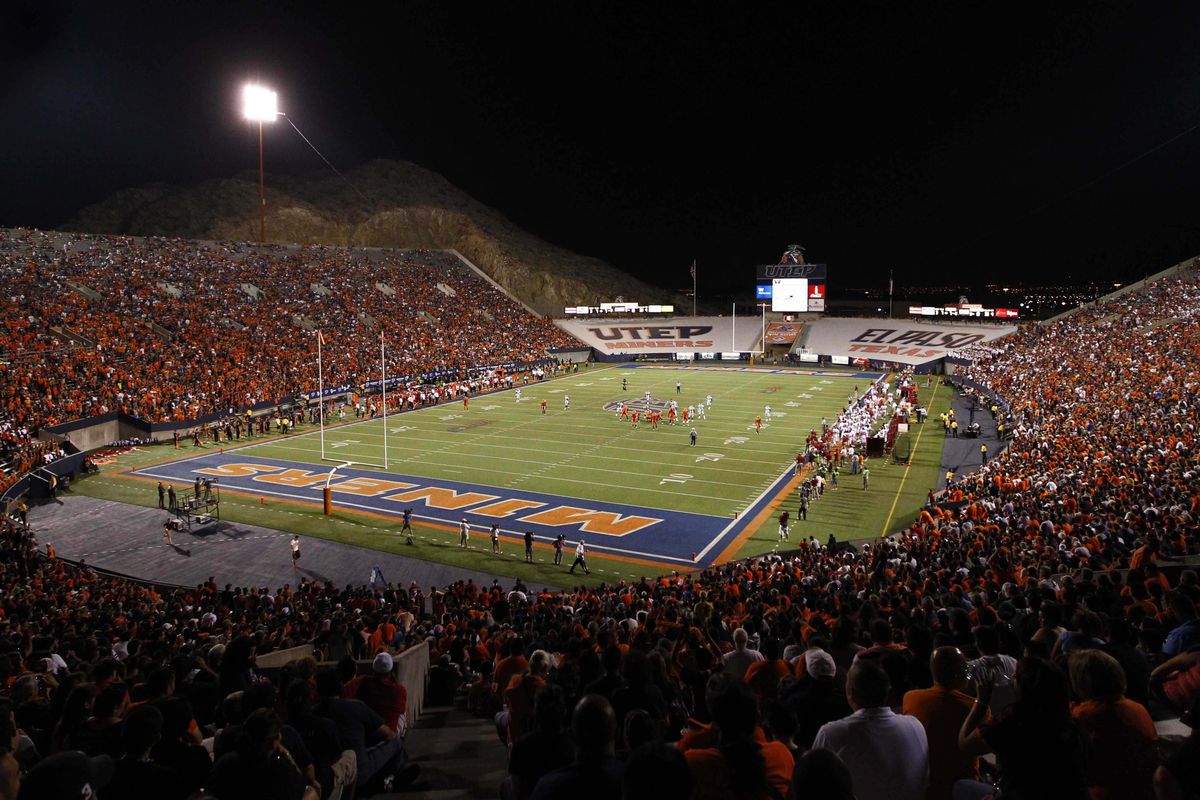 September 1, 2012; Dallas, TX, USA; A general view of the Sun Bowl Stadium during the football game between UTEP Miners and Oklahoma Sooners. Oklahoma won 24-7. Mandatory Credit: Jim Cowsert-US PRESSWIRE
