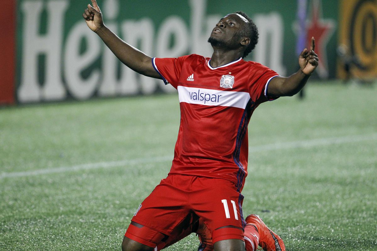 David Accam came through with a huge goal to ensure the Fire took a point in Orlando Friday. 