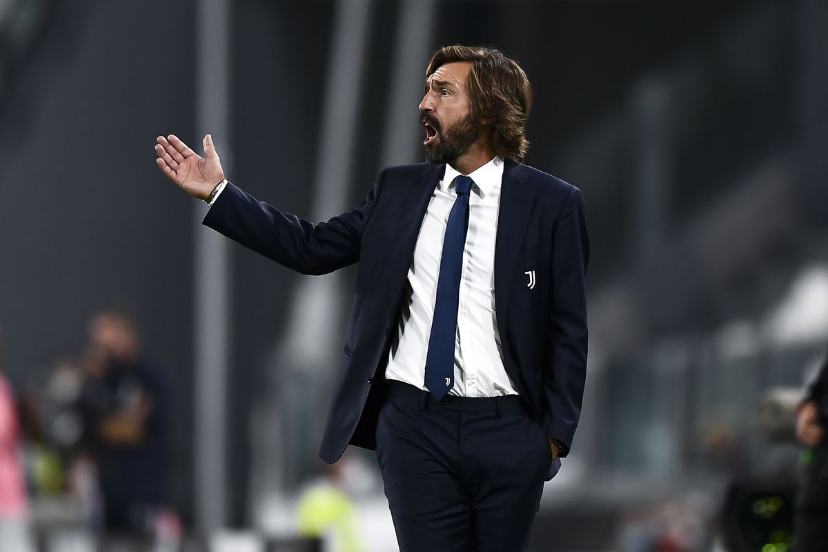 Andrea Pirlo, head coach of Juventus FC, gestures during the...