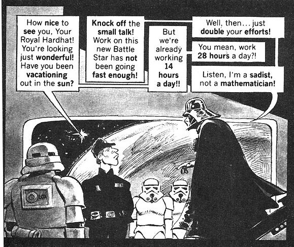 panel from Mad Magazine’s Return of the Jedi satire, 1983.