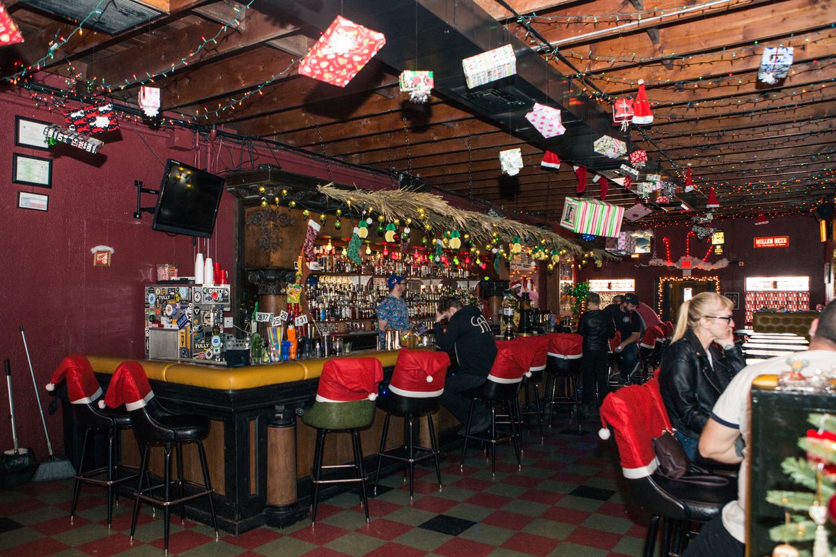 The bar at Nickel City for Sippin’ Santa