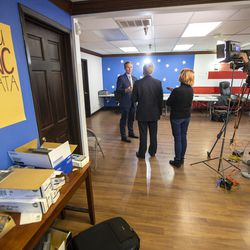 Congressman-elect and Salt Lake County Mayor Ben McAdams discusses his victory in the 4th District race against Rep. Mia Love during an interview at his campaign headquarters in Millcreek on Tuesday, Nov. 20, 2018.