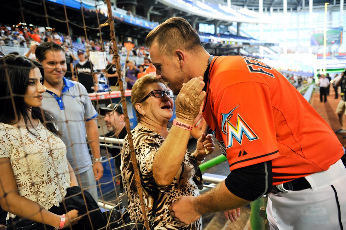 It was all smiles for Jose Fernandez's first start back for the Marlins.