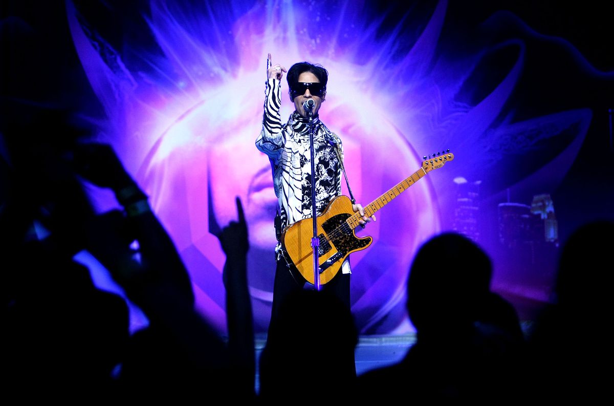 Prince at a concert.