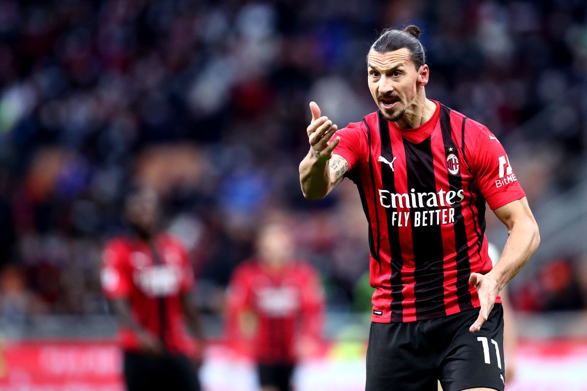 Zlatan Ibrahimovic of Ac Milan gestures during the Serie A...