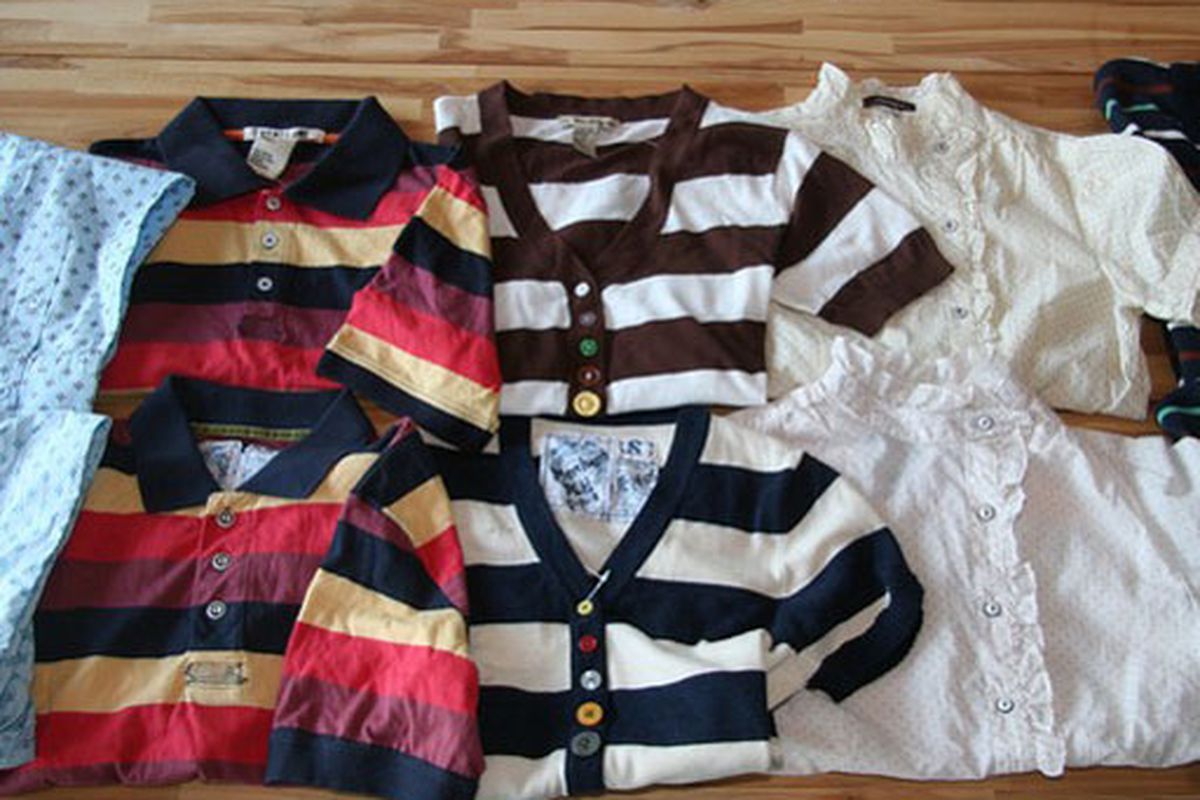 Top row: Forever 21. Bottom row: Trovata. Image via <a href="http://www.wwd.com/retail-news/trovata-forever-21-copying-case-set-for-trial-2101514?browsets=1239626387453">WWD</a>