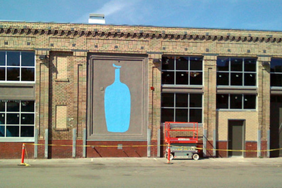 A really big blue bottle appears at BB's upcoming Oakland HQ. 