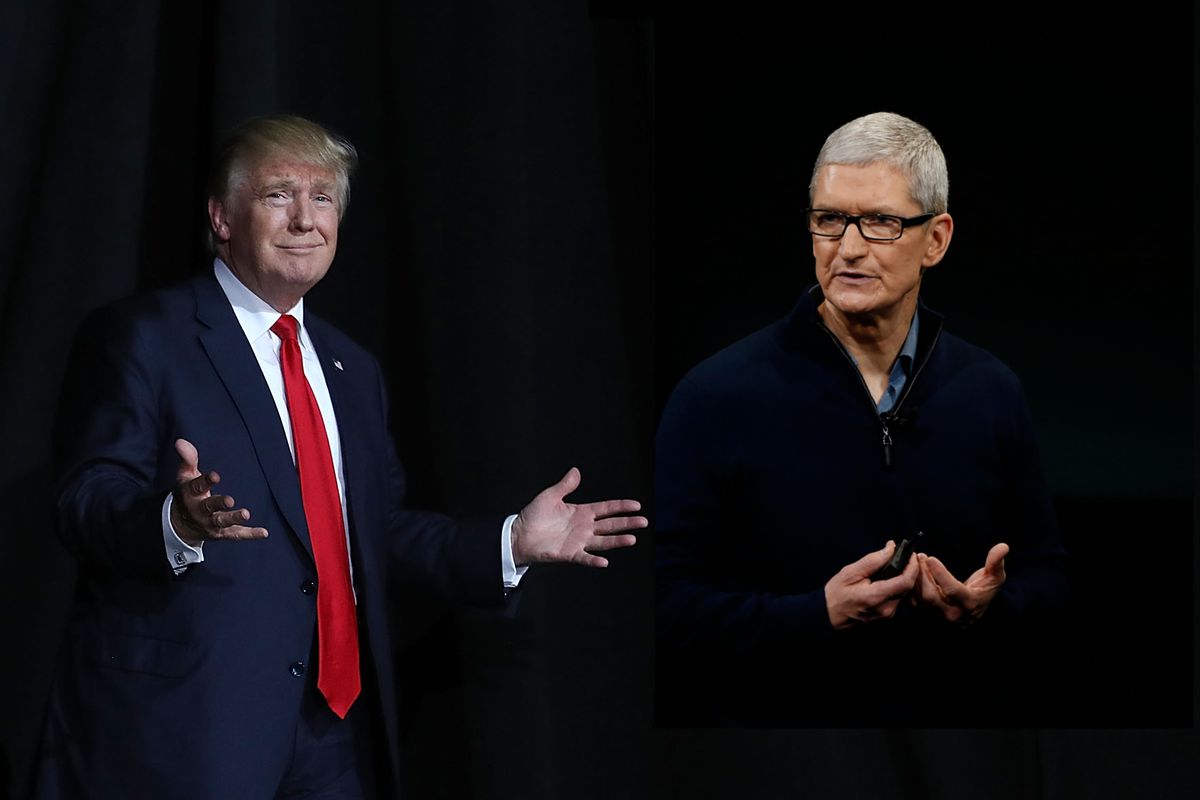President Trump and Apple CEO Tim Cook