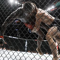 Nikita Krylov battles Ovince Saint Preux at UFC 236.