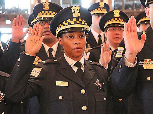 Lt. Nakia Fenner at a Chicago Police Department promotion ceremony. | Kelly Bauer photo