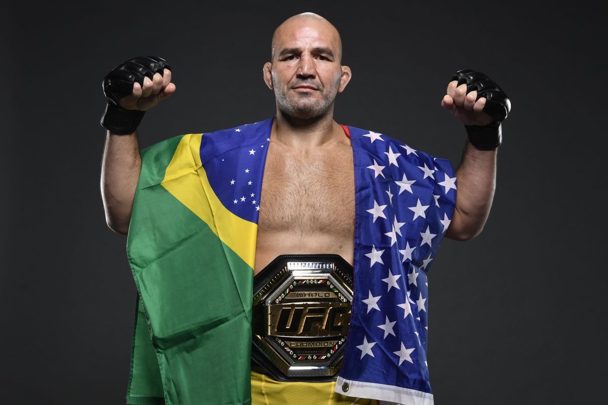 Glover Teixeira of Brazil poses for a portrait after his victory during the UFC 267 event at Etihad Arena on October 30, 2021 in Yas Island, Abu Dhabi, United Arab Emirates.