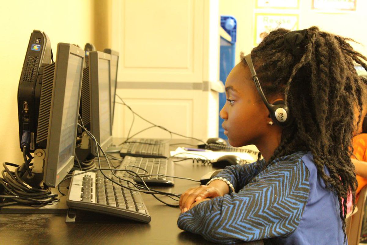 File photo of HOPE Online student studying at an Aurora learning center.
