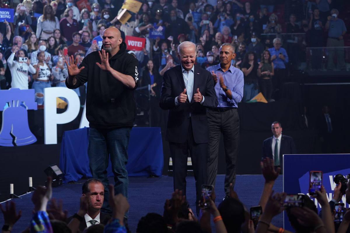 Biden, Obama, Senate candidate Fetterman attend rally in Philadelphia