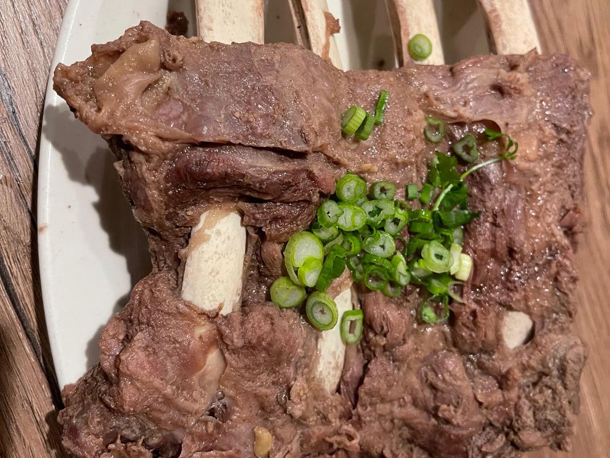 Kitchen Special rack of beef rib bones at Pho Duyen Mai.