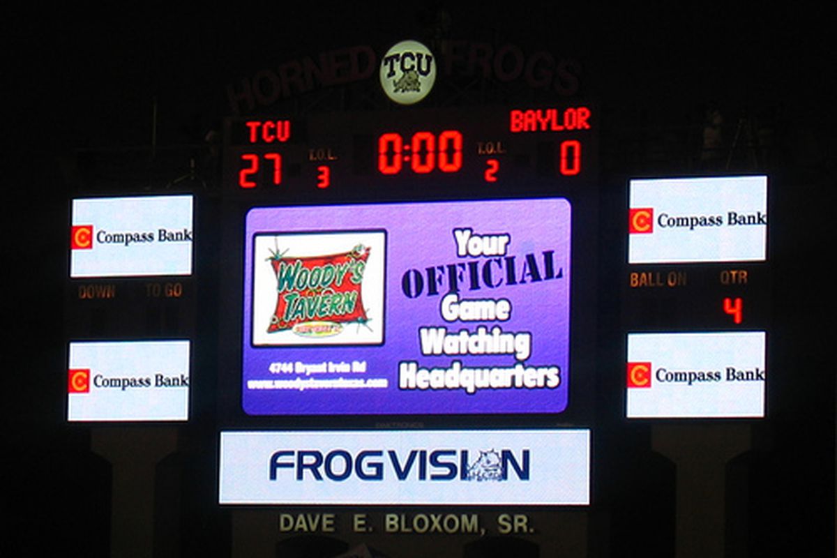  TCU is hoping for a repeat performance of their 27-0 victory over the Baylor Bears in 2007(via <a href="http://www.flickr.com/photos/adamrstone/1557658324/">adamr.stone</a>)