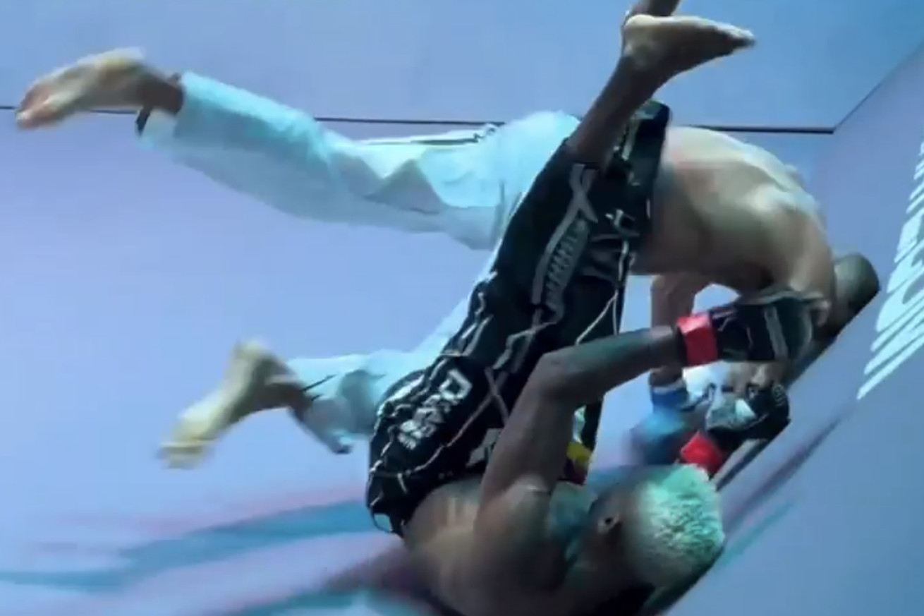 Video: Raymond Daniels misses kick, nearly knocks himself out on Karate Combat pit