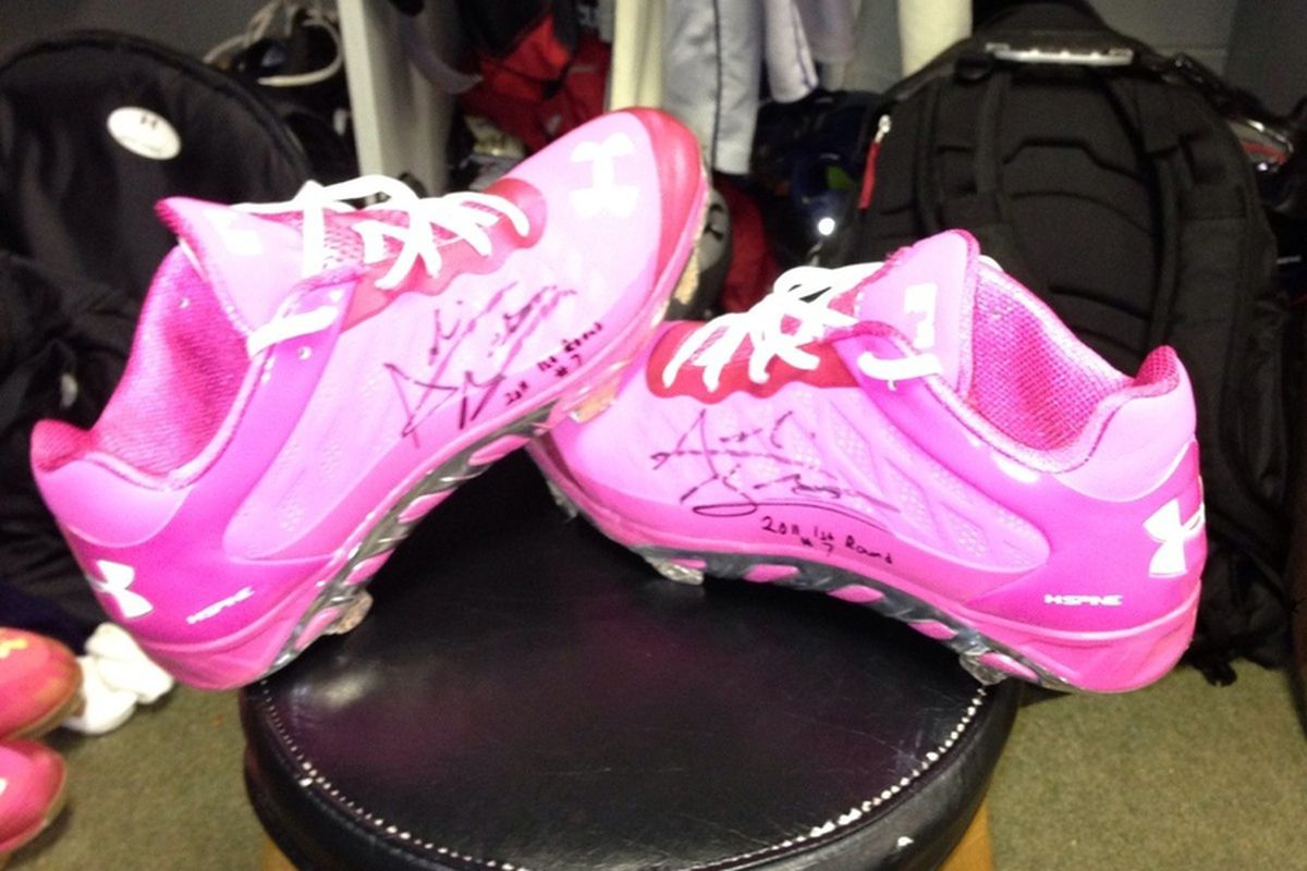 Archie Bradley's cleats, now available on Ebay. 