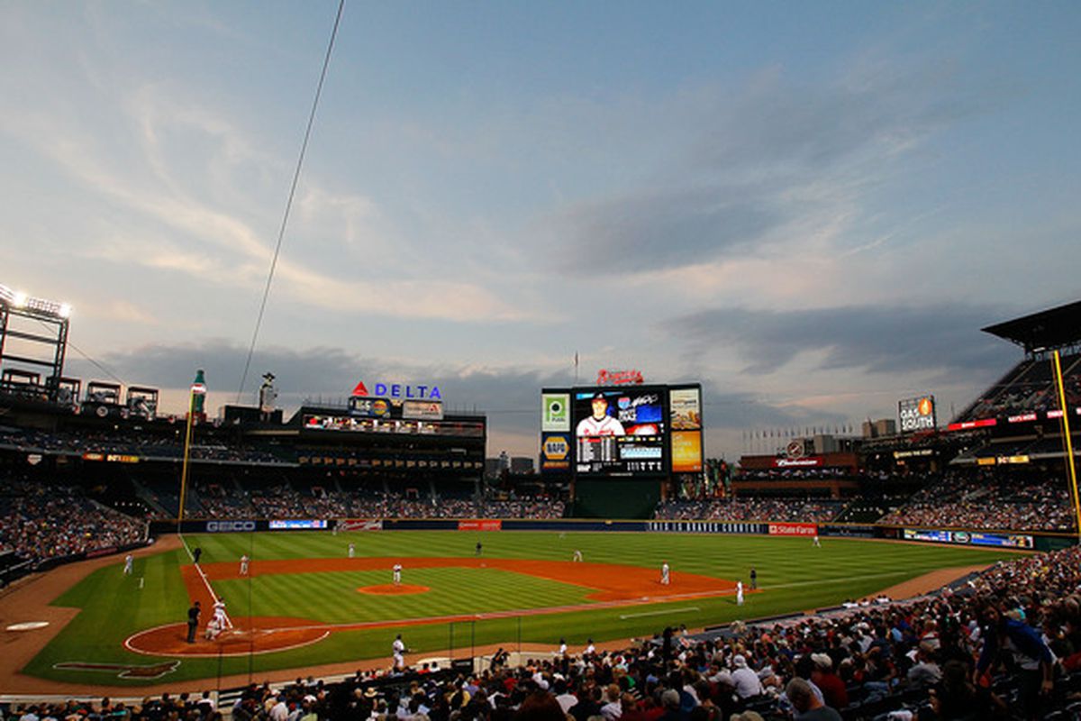 ATLANTA - APRIL 22:  A general view of Turner Field during the game between the Philiadelphia Phillies and the Atlanta Braves at Turner Field on April 22, 2010 in Atlanta, Georgia.  (Photo by Kevin C. Cox/Getty Images)