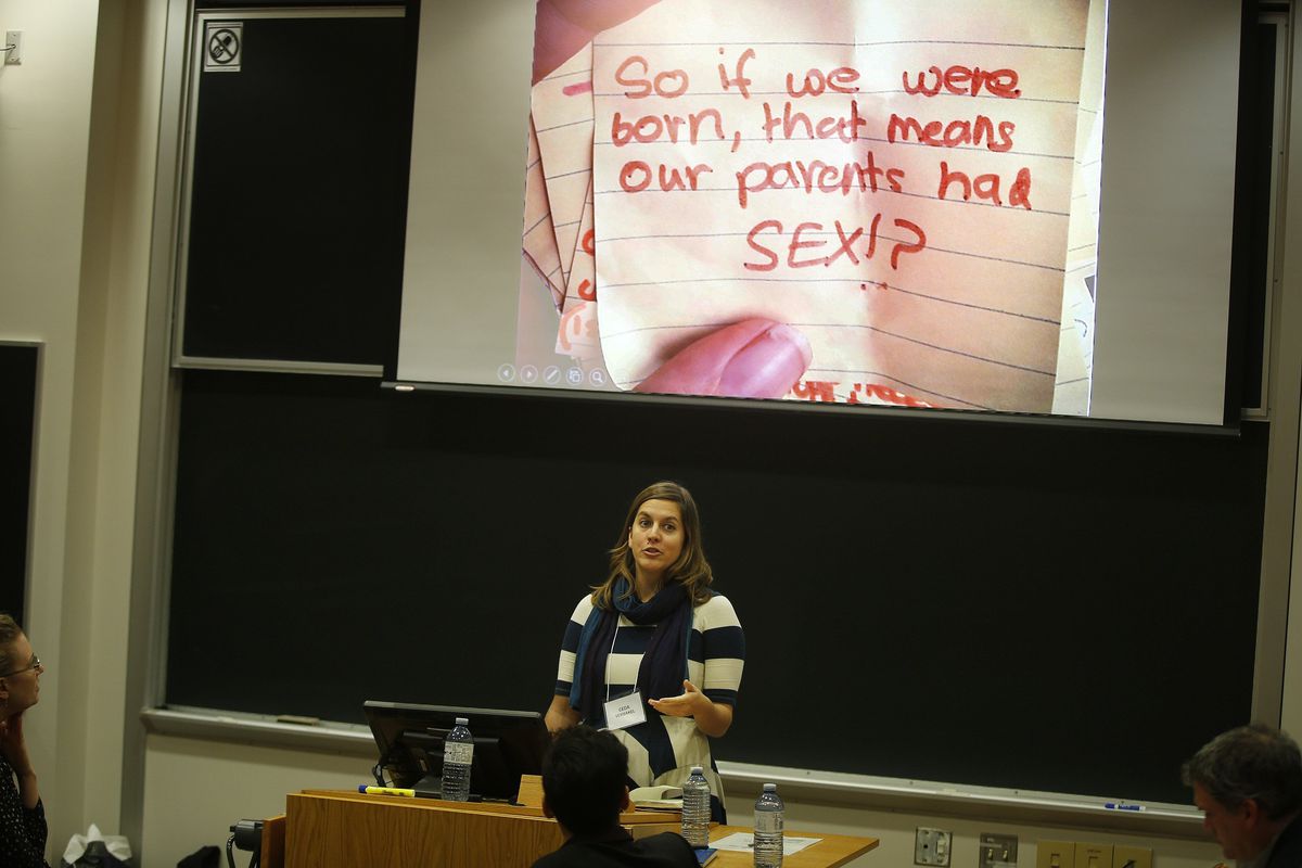 A Canadian sex education workshop in 2014.