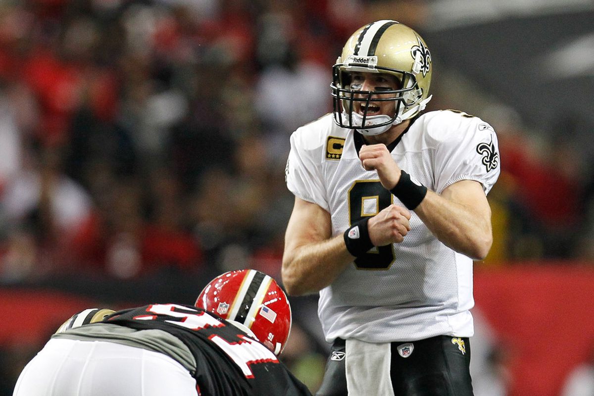Maybe tapping into the power of Wonder Woman's bulletproof bracelets would help the o-line <strong>Protect Brees</strong> better for the rest of the season.  (Photo by Kevin C. Cox/Getty Images)