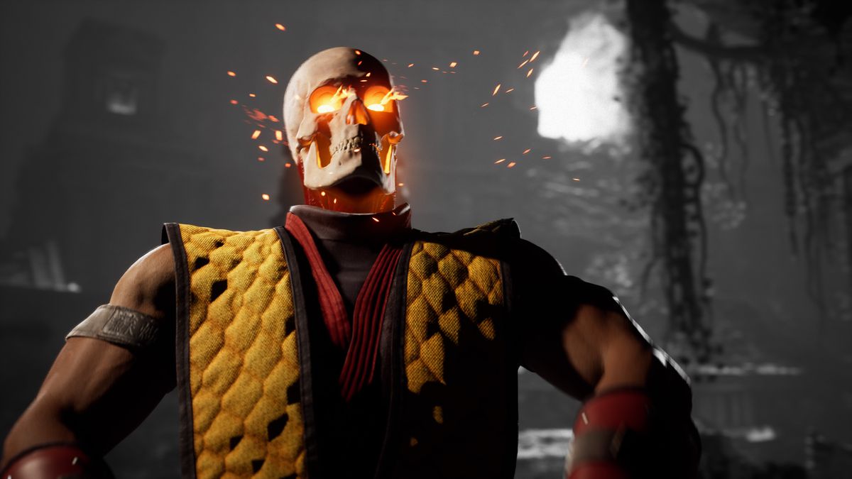 Scorpion sets Baraka on fire in Mortal Kombat 1