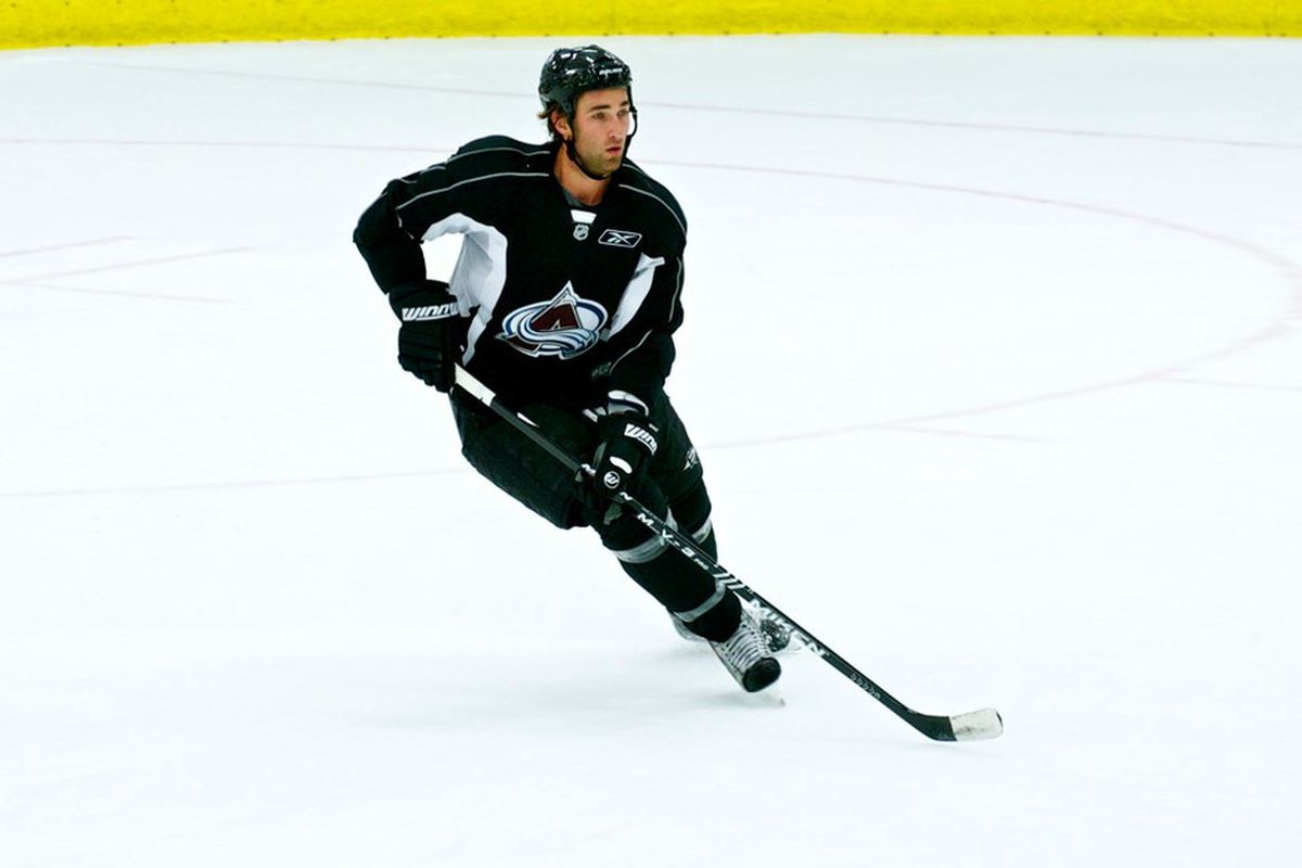 kyle Quincey in training camp 2010.
