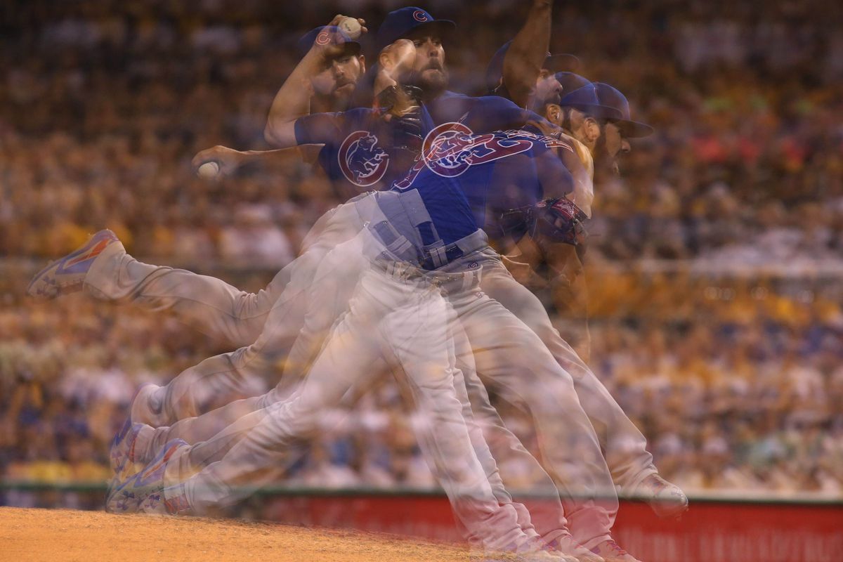 Perhaps this is Jake Arrieta's problem: There are too many of him on the mound.
