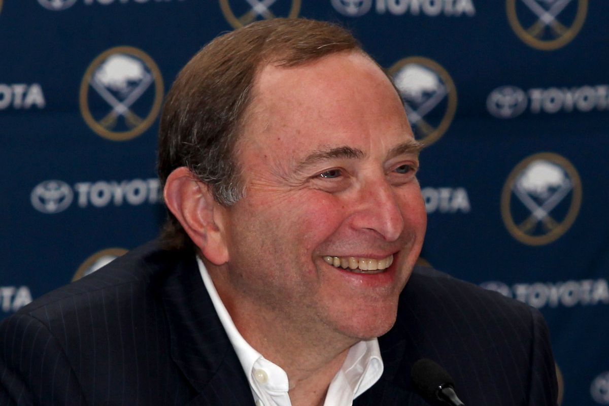 Here's a picture of Gary Bettman smiling.  This is put in to make you reflexively boo your computer screen.