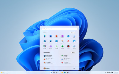 The Windows 11 Start menu with folders