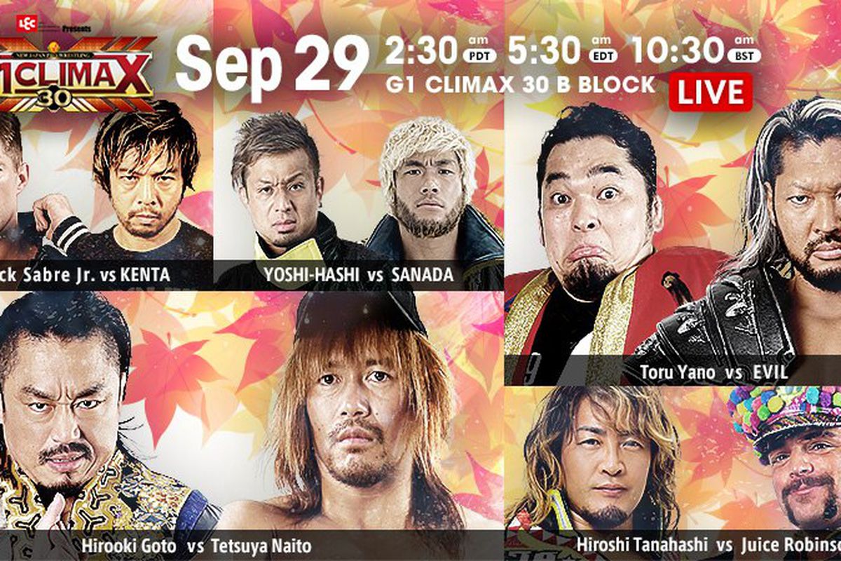 Match lineup for night six of G1 Climax 30
