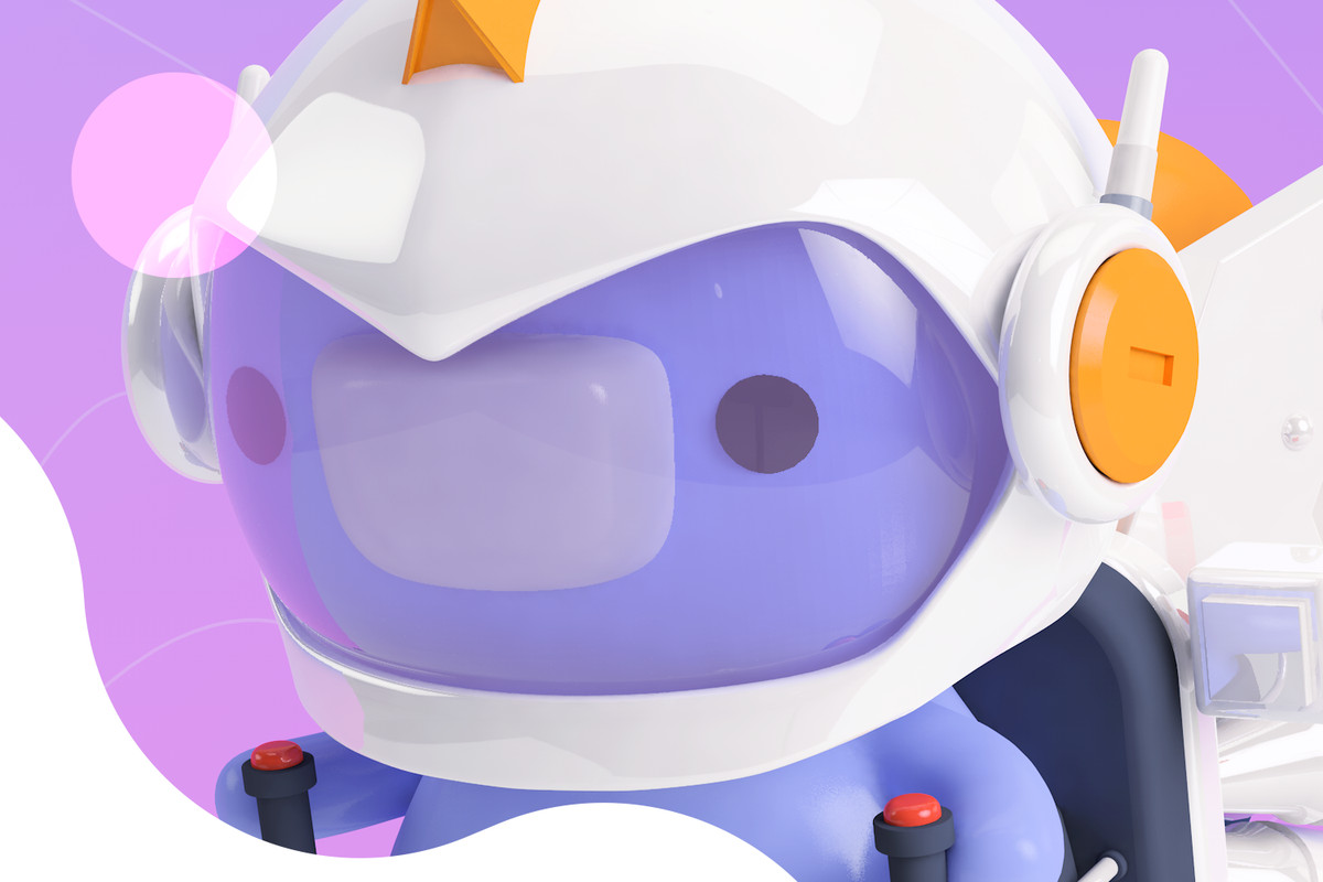 A Discord mascot on a purple background