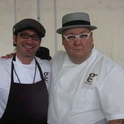 Chef Graham Elliot and friend