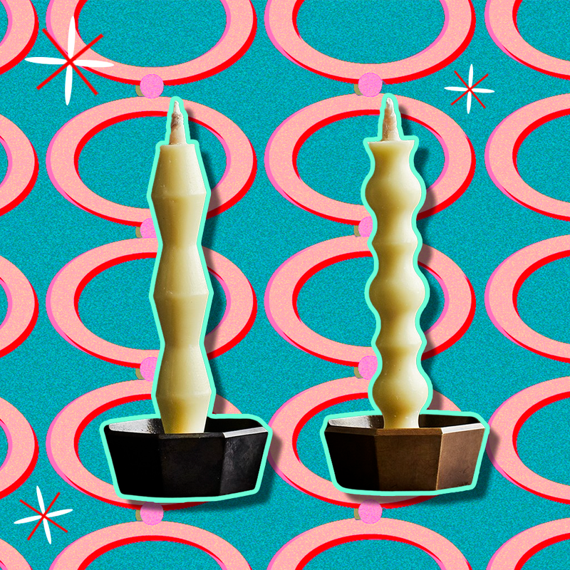 Two candles in candle holders