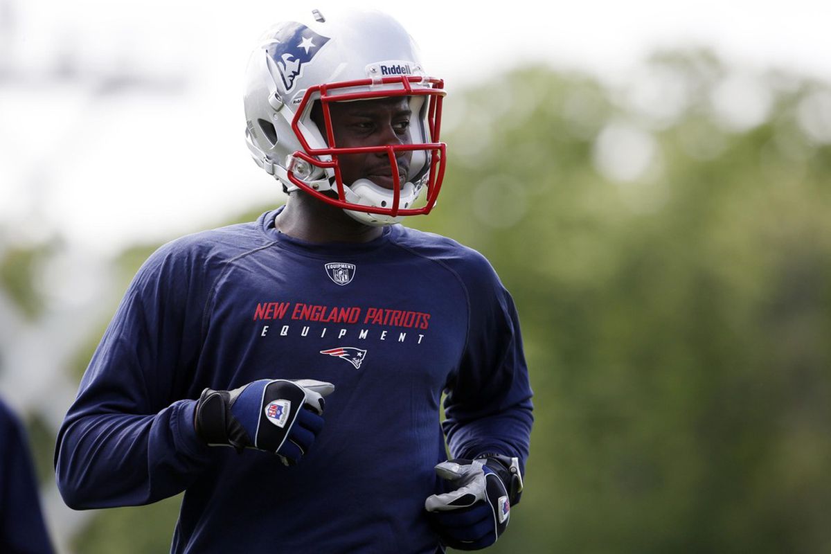 May 24, 2012; Foxborough, MA USA; New England Patriots wide receiver Brandon Lloyd (88) on the practice field during organized team activities at Gillette Stadium. Mandatory Credit: David Butler II-US PRESSWIRE