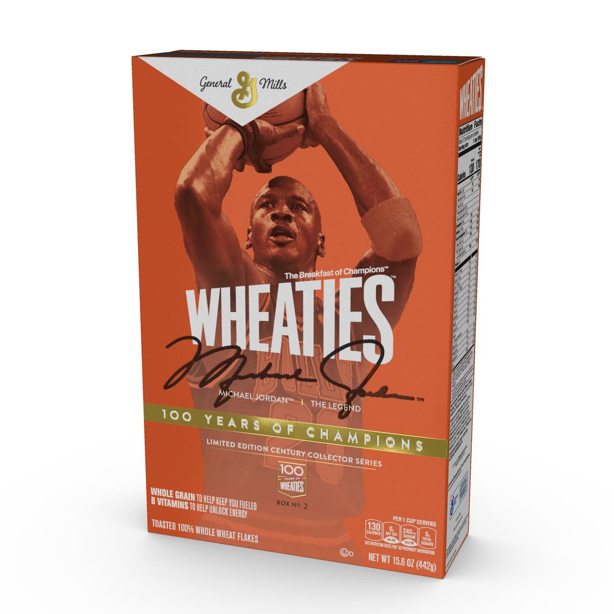 The limited-edition Wheaties Michael Jordan Gold Foil Box is available online. 
