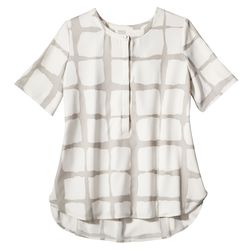 Crepe Blouse in Painterly Grey Plaid, $29.99, (XS-XXL*, 1X-3X*) *Target.com Only