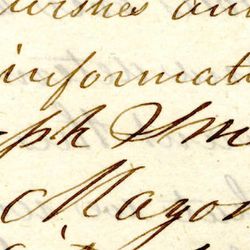 The signature of Joseph Smith. 
