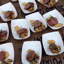 Local Three's dish at JCT Kitchen's tailgate party