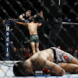Korean Zombie is out cold at UFC Denver.