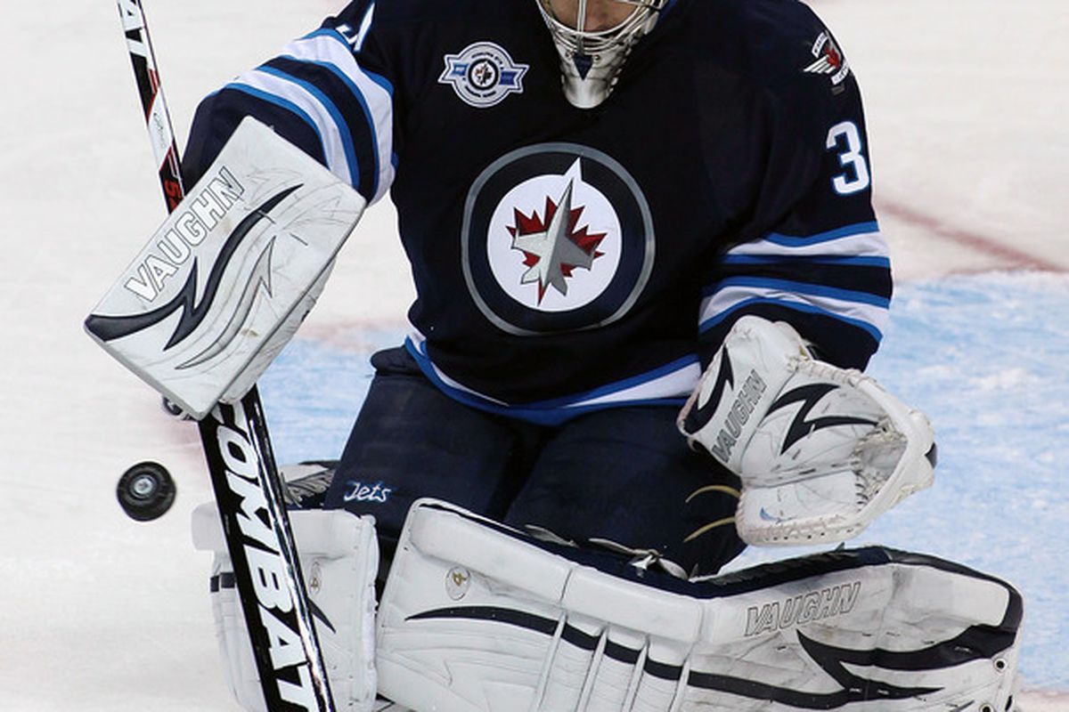 Pavelec will look to rebound from last game. Let's hope that's the only rebounding he does tonight.