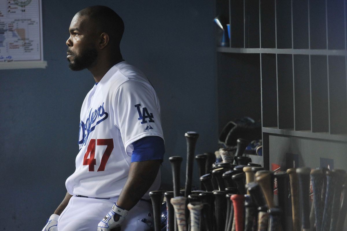 Howie Kendrick had two of the Dodgers' three hits on Tuesday night.
